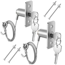 Morningro 2 Set Garage Door Emergency Key Release Lock Kit With Cable, Silver. Fixed Price $22.70.