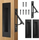 Pocket Door Hardware Set 2 Recessed Flush Finger Pulls & 1 Edge. Fixed Price $21.99.