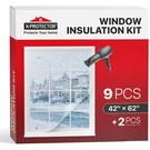 X-protector Window Insulation For Winter 42IN 62IN (9 Pack), Transparent. Fixed Price $23.23.