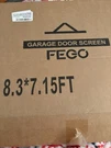 Fego Garage Door Screen For One (1) Car 8 Ft X 7 Fiberglass Mesh Magnetic. Fixed Price $20.56.