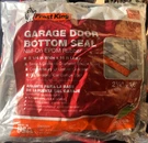 16FT-BY-2 Nail-on Garage Door Bottom Seal, Epdm Rubber, Frost King. Fixed Price $14.00.